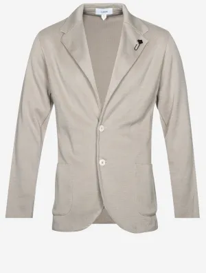 Cotton Knit Jacket Beige