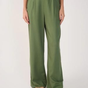 Pockets Belt Loops Linen Pants