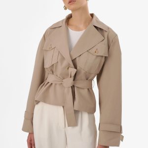 Quinn Cropped Trench Coat
