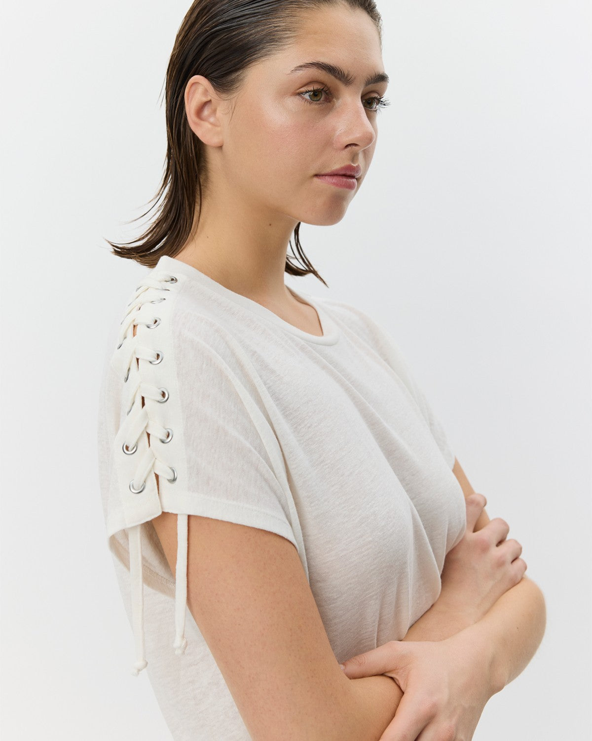 Aleid Linen Mix T-Shirt - Image 3