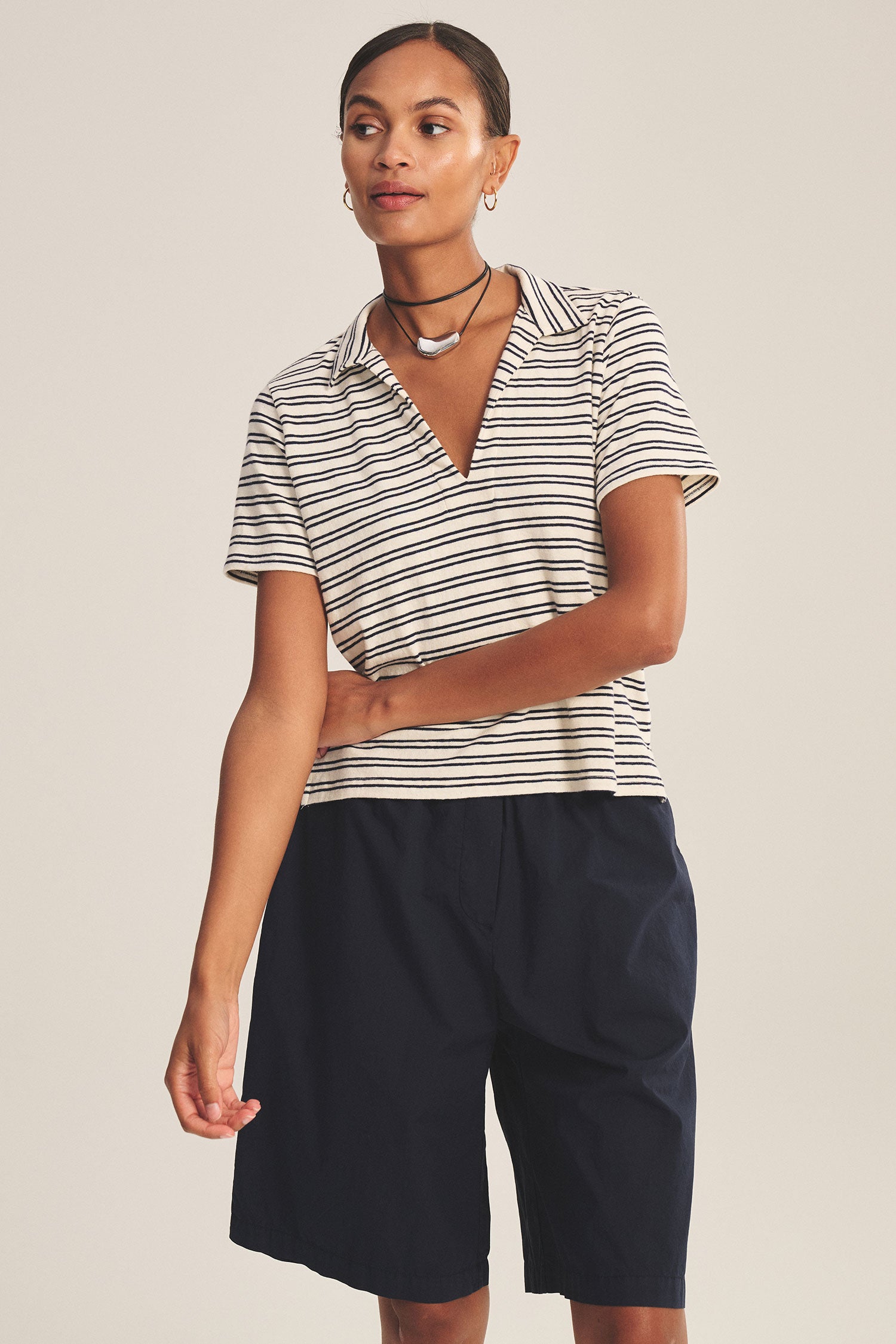 Yarn Dye Stripe Jersey Top - Image 3