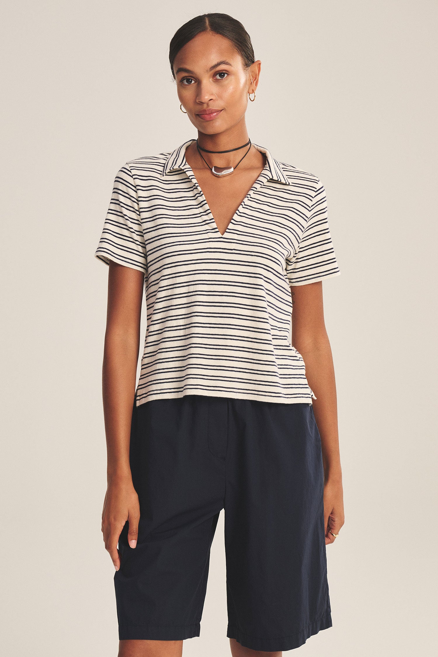 Yarn Dye Stripe Jersey Top - Image 2
