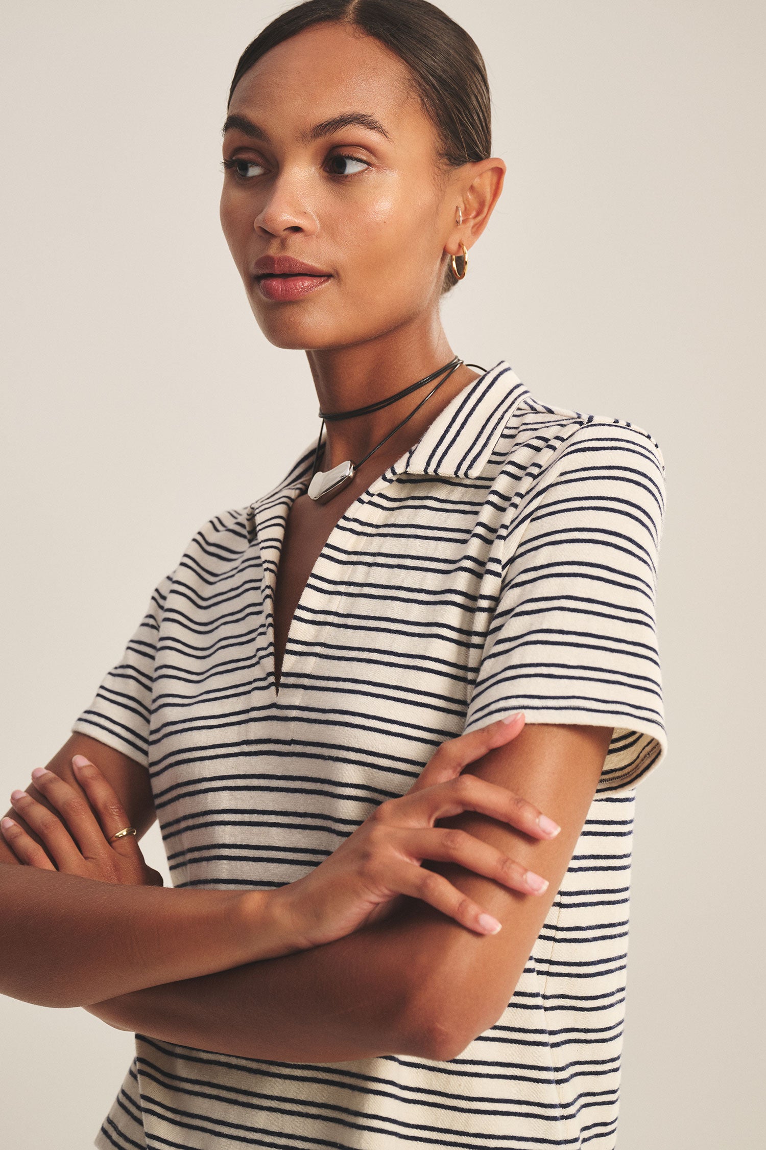 Yarn Dye Stripe Jersey Top