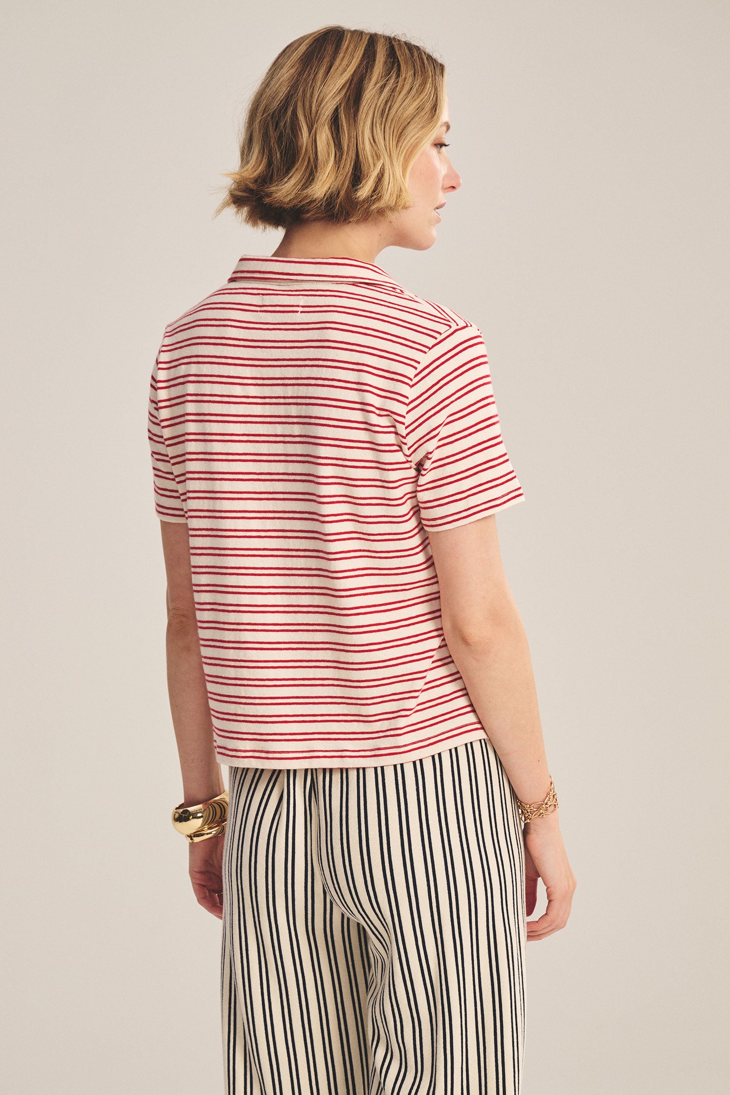Yarn Dye Stripe Jersey Top - Image 11
