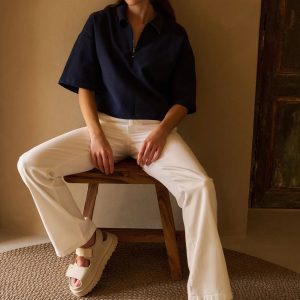 Half Zip Short Sleeve Polo